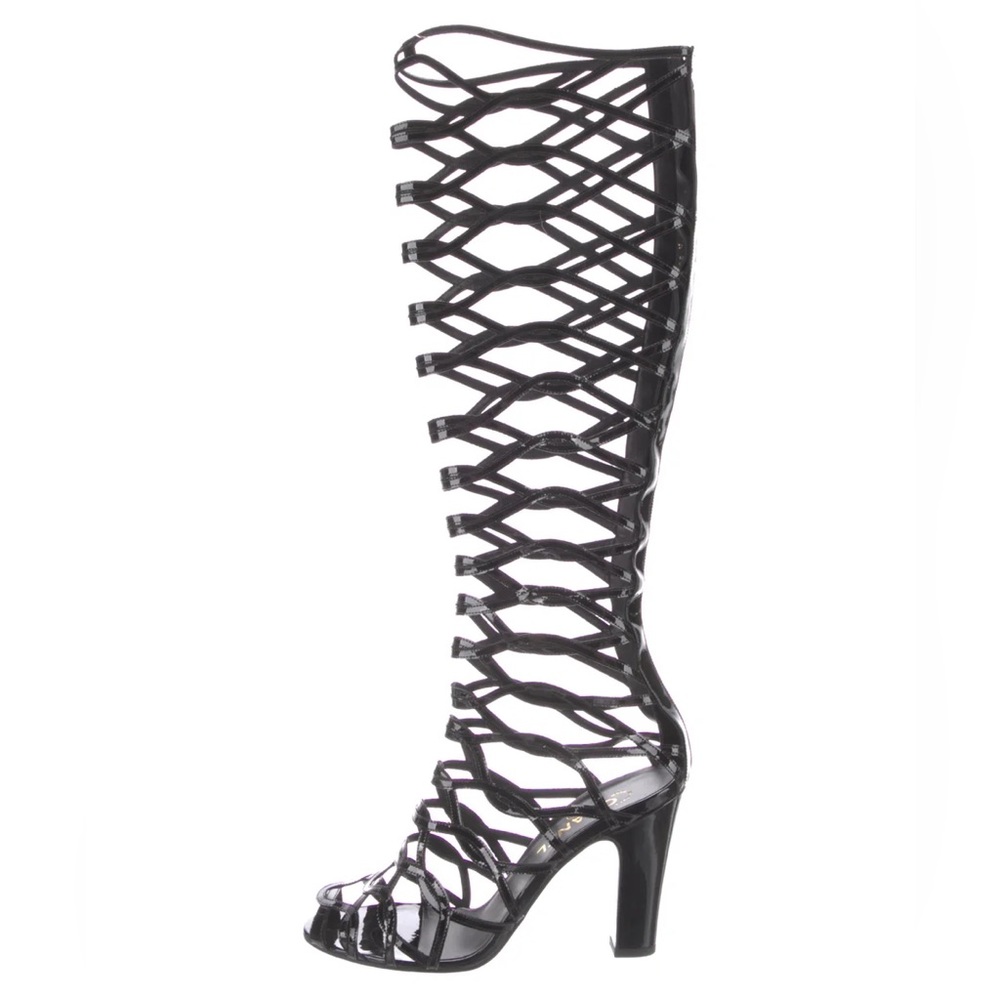 CHANEL 2018 Interlocking CC Logo Boots Size: 10